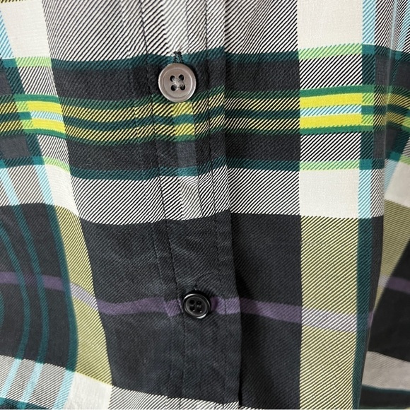 Equipment Femme Brett Plaid Silk Pine Multi Blouse - Picture 6 of 6